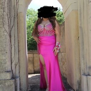 Elegant Pink Evening Gown